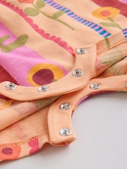 Red Sunbaked Patterened Jersey Baby Rompers 3 Pack - Image 9 of 10