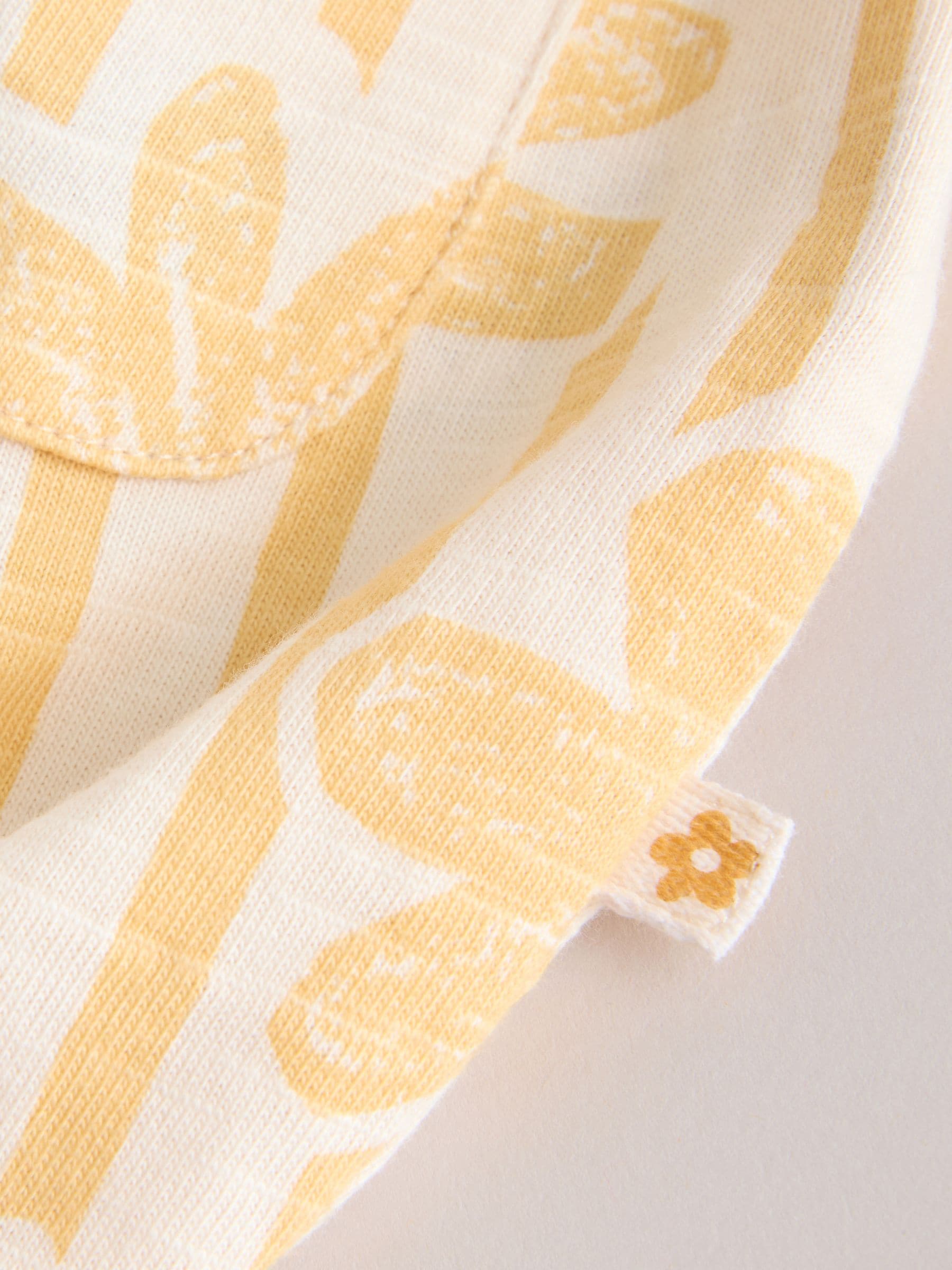 Buy Yellow Floral Button Through Button Through Baby Rompers 3