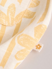 Yellow Floral Button Through 3 Pack Baby Rompers - Image 11 of 13