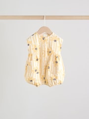 Yellow Floral Button Through 3 Pack Baby Rompers - Image 3 of 13