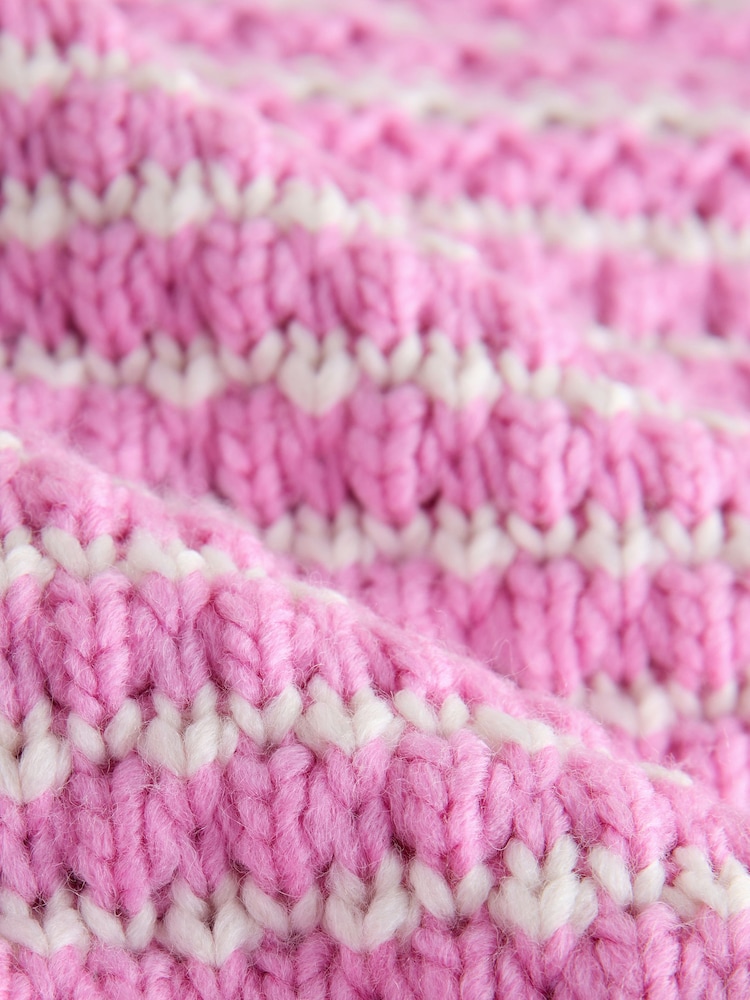 Pink Stitchy Knit Pie Collar Layer Jumper - Image 3 of 3 Pink Stitchy Knit Pie Collar Layer Jumper - Image 3 of 3