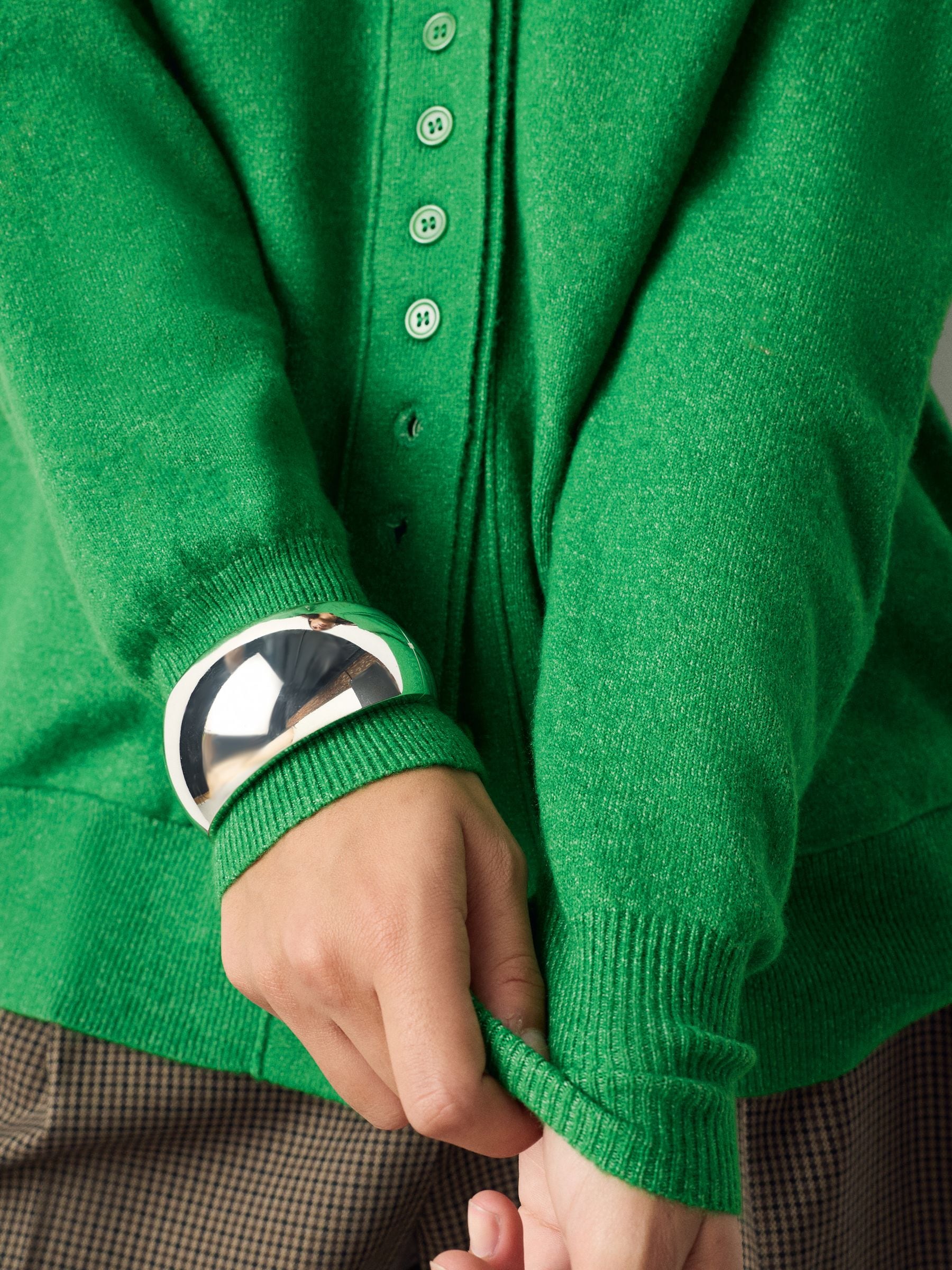 Buy Bright Green Supersoft V-Neck Cardigan With Pockets from the