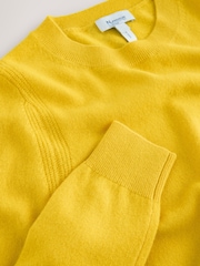 أصفر - كنزة من الكشمير 100% بياقة بحافة مستديرة من N.Premium - صورة 8 من 8