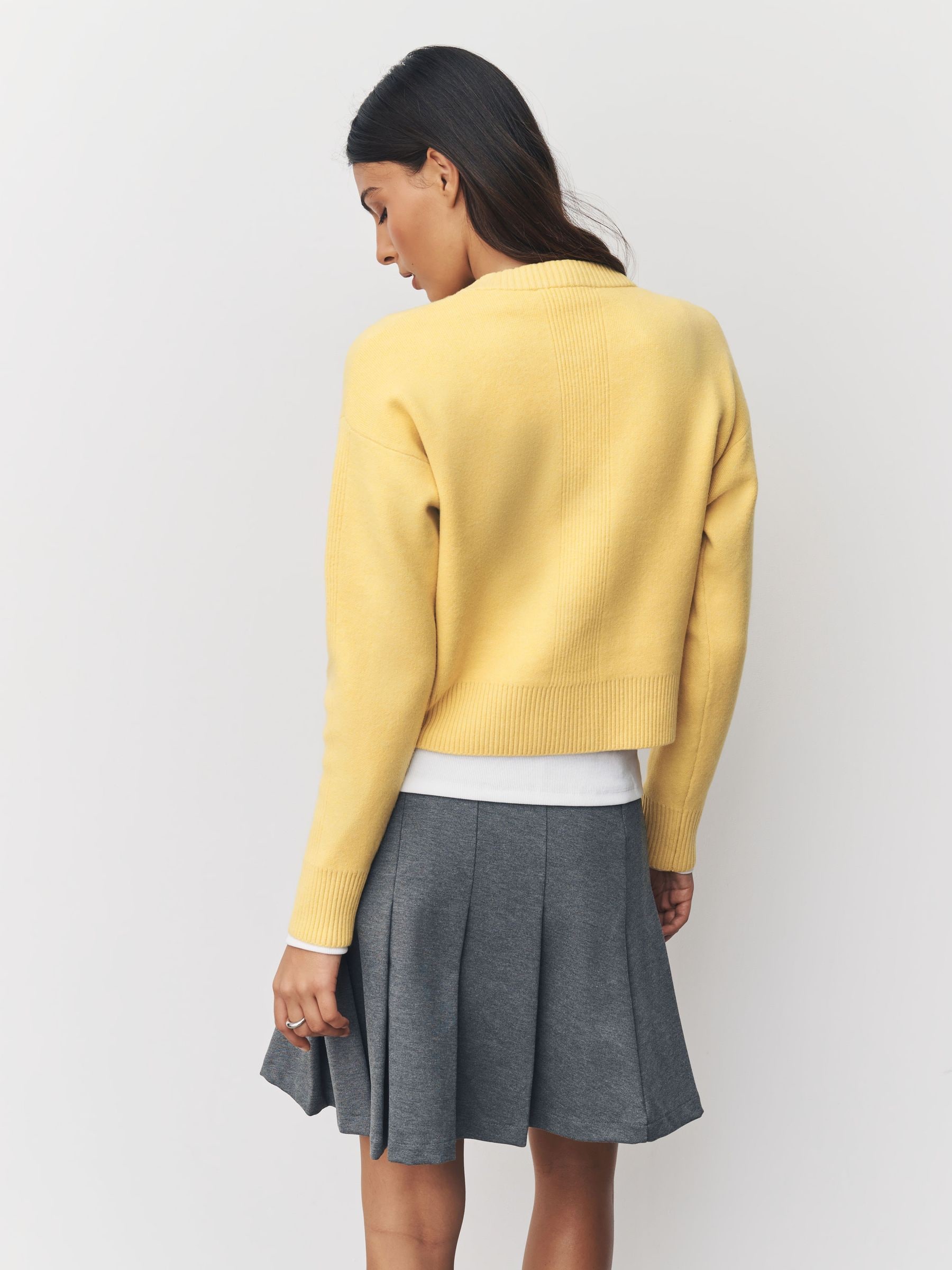 Buy Yellow Supersoft Tie Front Knitted Cardigan from Next USA