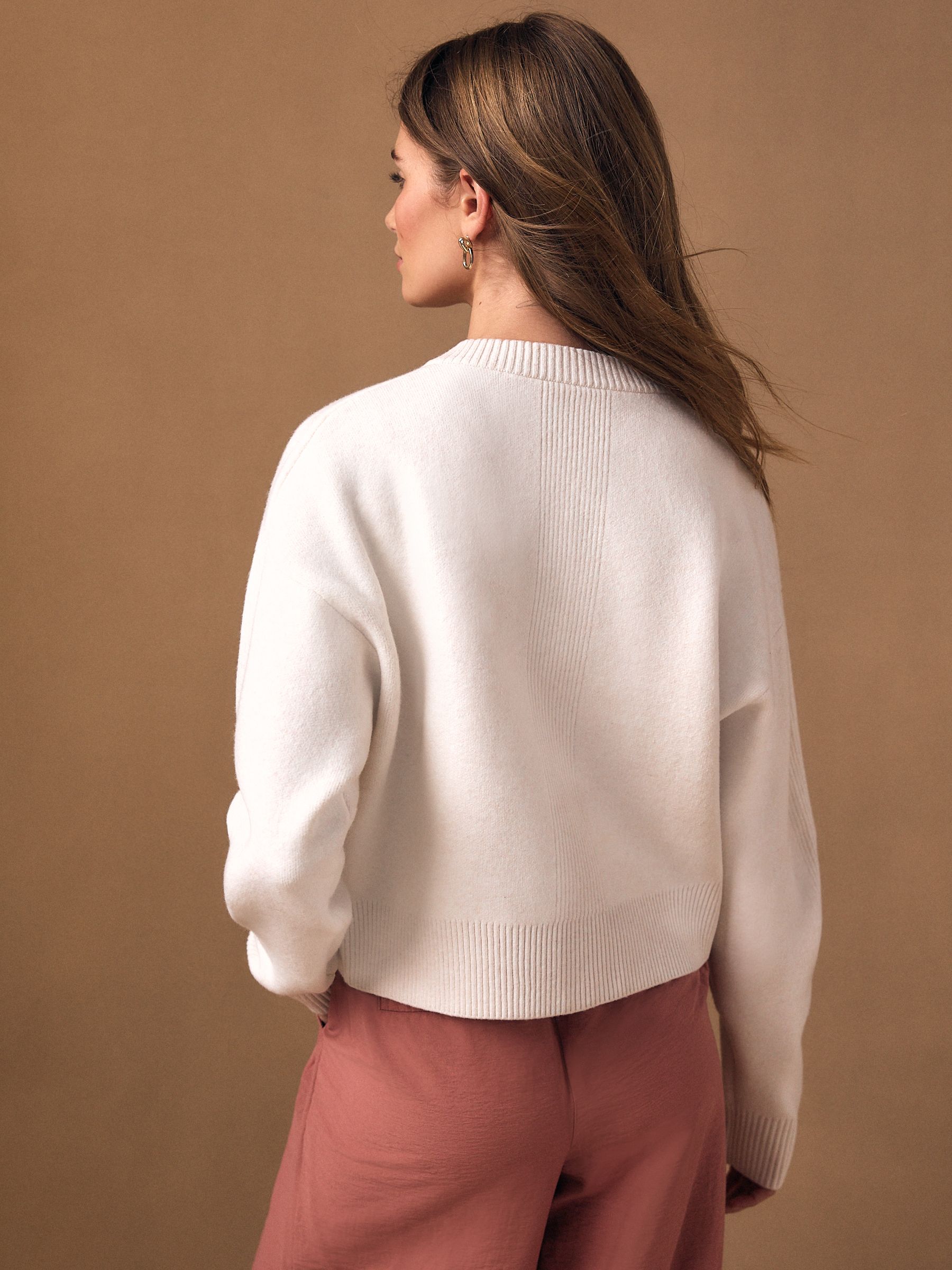 Buy Ecru Supersoft Tie Front Knitted Cardigan from the Next UK