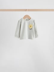 Yellow Flower/ Stripe Long Sleeve Top And Leggings Set 6 Piece (0mths-3yrs) - Image 3 of 16