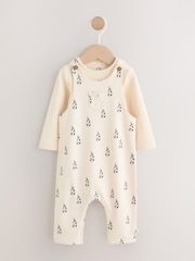 Klabu ya Maziwa ya Neutral - Jersey Dungarees and Bodysuits Baby Set (0mths-2yrs) - Picha 6 kati ya 11