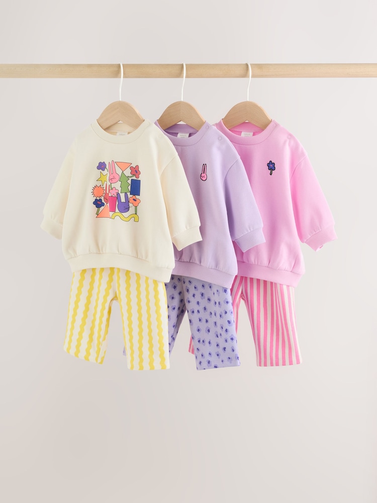متعدد الألوان - Baby Sweatshirts & Joggers 6 Piece Set (0mths-3yrs) - صورة 1 من 20