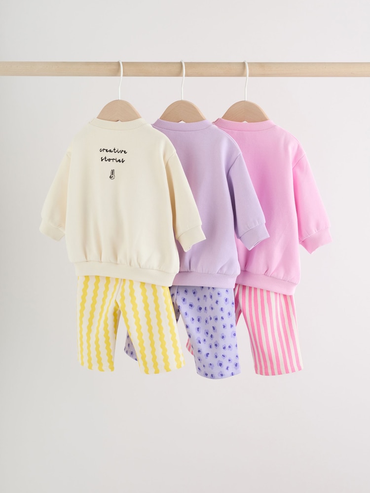 متعدد الألوان - Baby Sweatshirts & Joggers 6 Piece Set (0mths-3yrs) - صورة 2 من 20