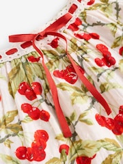 Laura Ashley Red/Green Cramwell Orchard Cotton Dobby Woven Shorts Set - Image 10 of 11