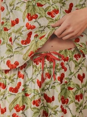 Laura Ashley Red/Green Cramwell Orchard Cotton Dobby Woven Shorts Set - Image 5 of 11