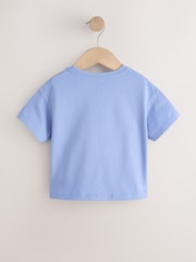 Blue Rainbow Flower - تيشرت بكم قصير بتصميم حقيبة (3شهور -7سنوات) - صورة 2 من 4