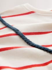 Ecru/Red Stripe Puffin Short Sleeve Bag T-Shirt (3mths-7yrs) - Image 4 of 4