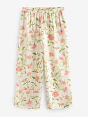 Laura Ashley Ecru/Pink Floral Cotton Dobby Woven Pyjamas - Image 10 of 14