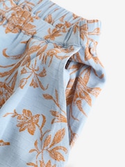 Laura Ashley Blue/ Brown Lloyd Print Viscose Dobby Button Through Pyjamas - Image 14 of 17