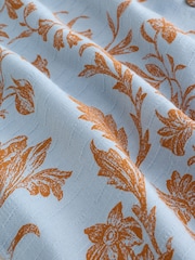 Laura Ashley Blue/ Brown Lloyd Print Viscose Dobby Button Through Pyjamas - Image 16 of 17