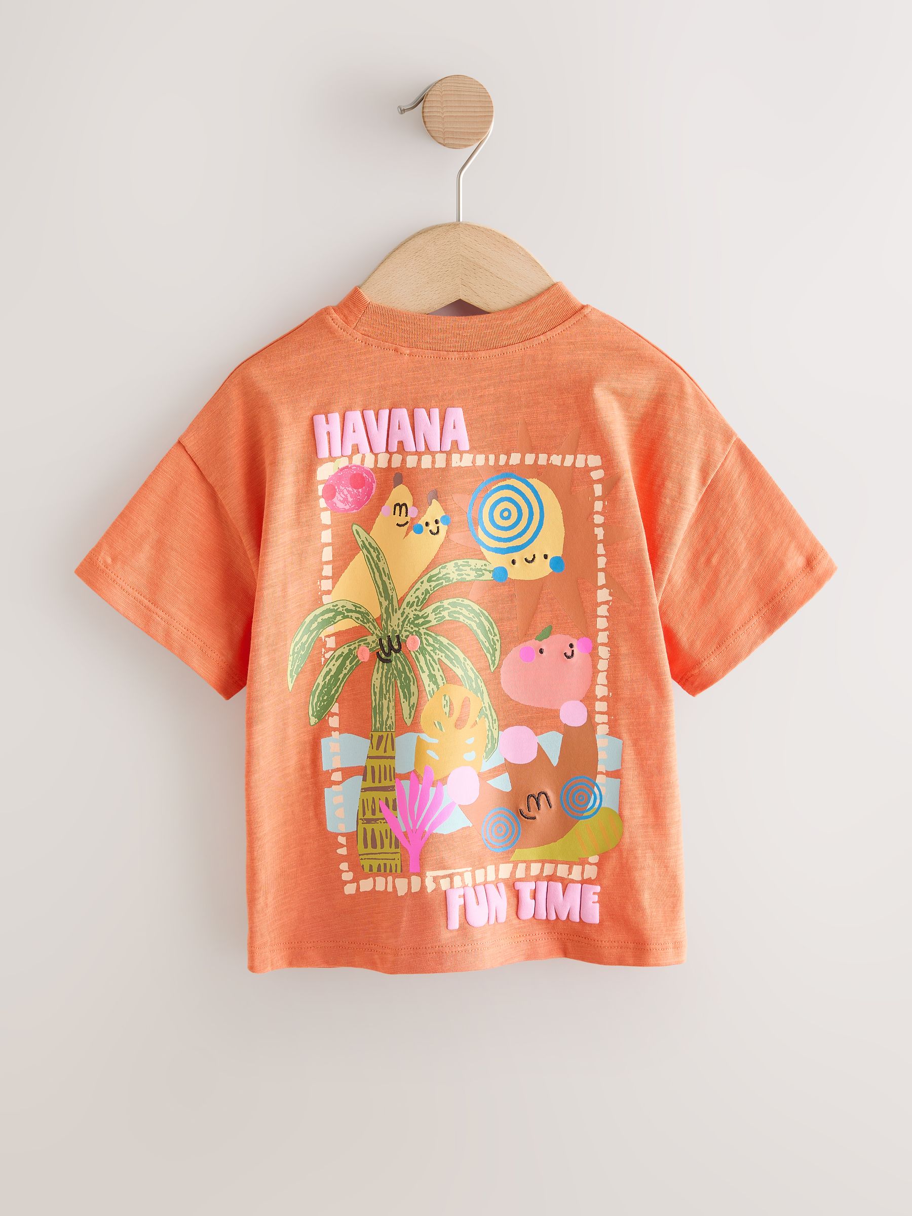 Buy Orange Palm Tree Short Sleeve T-Shirt (3mths-7yrs) from Next USA