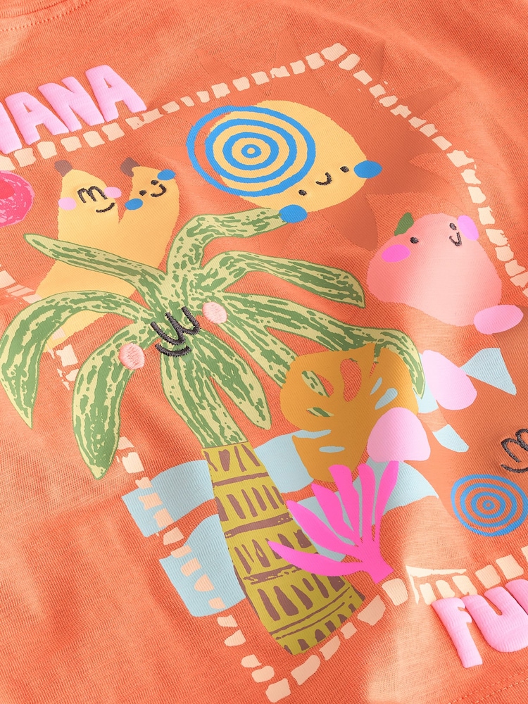 Orange Palm Tree Short Sleeve T-Shirt (3mths-7yrs) - Image 8 of 8