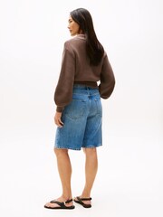 Tommy Hilfiger Blue Heritage Straight Denim Bermuda Shorts - Image 2 of 4