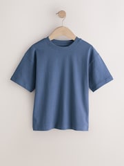 Mid Blue Relaxed Fit Short Sleeve T-Shirt (3-16yrs) - Image 1 of 4