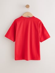 Red Relaxed Fit Short Sleeve T-Shirt (3-16yrs) - Image 2 of 4