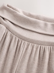 Laura Ashley Oatmeal Roll Top Wide Leg Yoga Trousers - Image 3 of 4