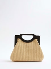 River Island Brown Raffia Clutch Bag - Image 2 of 6