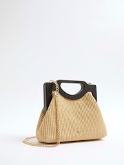 River Island Brown Raffia Clutch Bag - Image 3 of 6