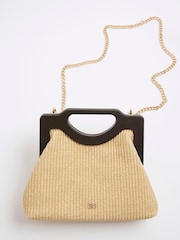 River Island Brown Raffia Clutch Bag - Image 4 of 6