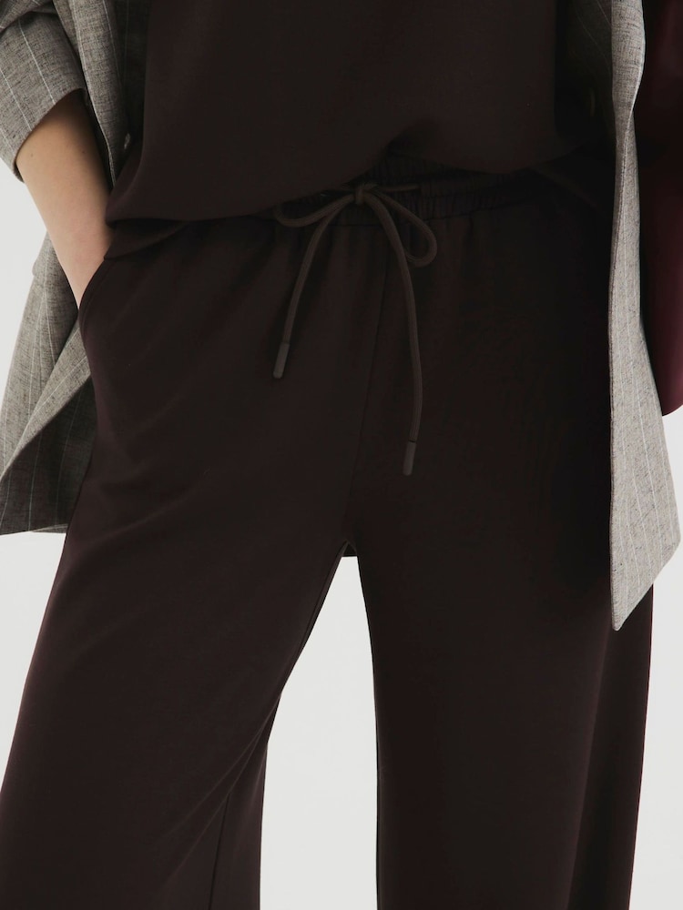 River Island Brown Premium Wide Leg Joggers - Image 4 of 4
