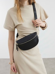 River Island Leather Cross-Body Bum Bag - Imagem 1 de 6