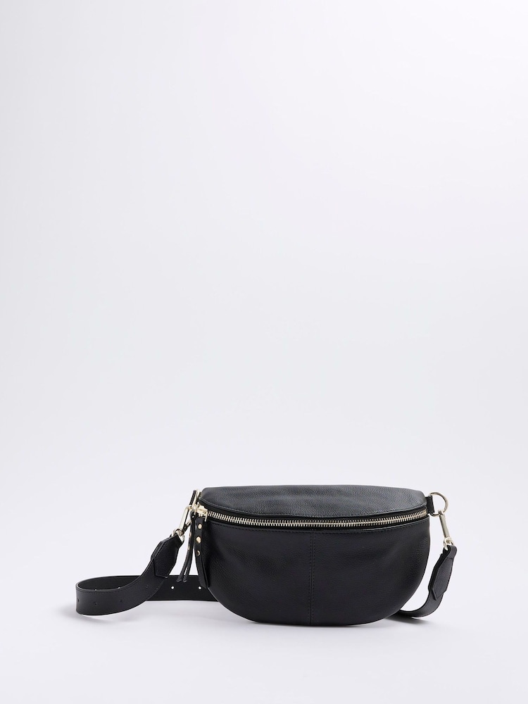 River Island Leather Cross-Body Bum Bag - Imagem 2 de 6