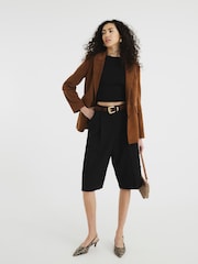River Island Black Tailored Bermuda Shorts - Image 1 of 6