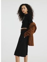 River Island Black Tailored Bermuda Shorts - Image 2 of 6