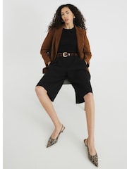 River Island Black Tailored Bermuda Shorts - Image 3 of 6