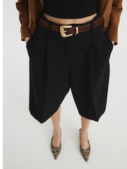 River Island Black Tailored Bermuda Shorts - Image 4 of 6