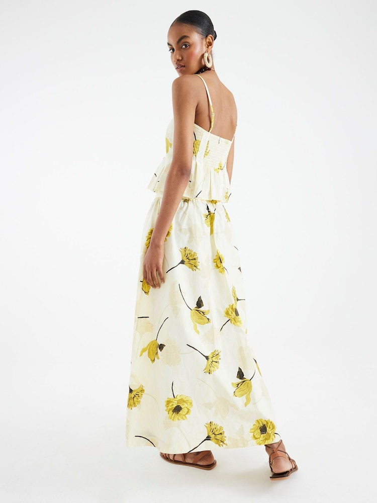 River Island Yellow Printed Maxi Skirt - Image 2 of 4