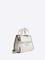 River Island Cream Embroidered Canvas Tote Bag - Image 4 of 6