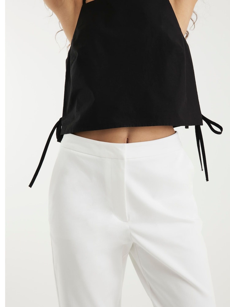 River Island White Slim Cigarette Trousers - Image 4 of 4 River Island White Slim Cigarette Trousers - Image 4 of 4