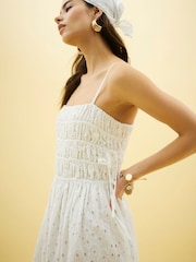 River Island White Broderie Baby Doll Maxi Dress - Image 3 of 4