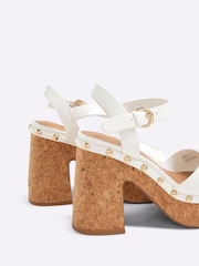 River Island White Cork Platform Sandals - Image 5 of 5