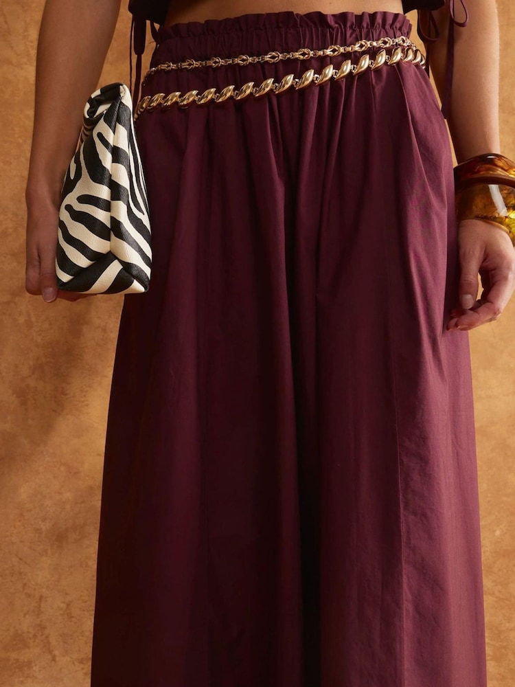 River Island Purple Poplin Maxi Skirt - Image 4 of 4