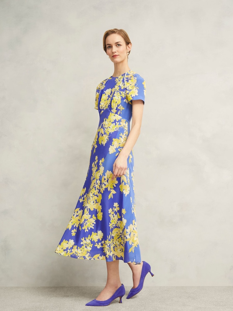 Hobbs Blue Petite Ann Dress - Image 1 of 4