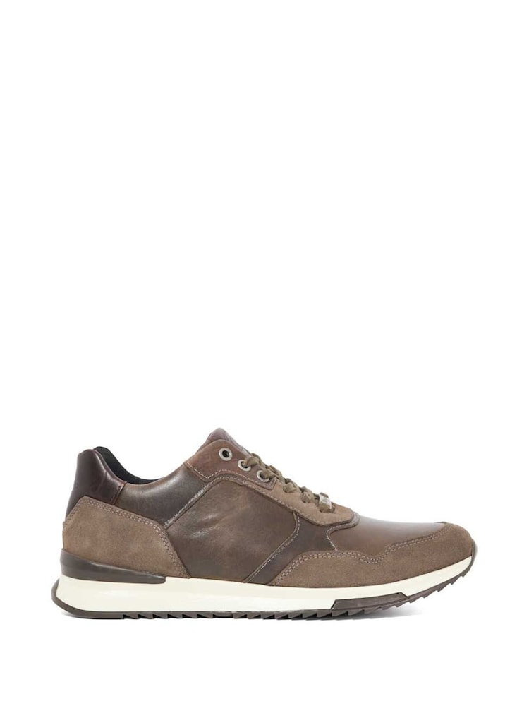 Dune London Green Thornbury Leather Trainers - Image 1 of 5