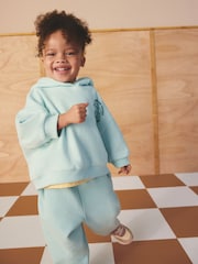 Floare albastră - Hanorac cu glugă & Croială tip balon Pantaloni sport Set (3luni-7ani) - Imaginea 3 din 9