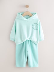 Floare albastră - Hanorac cu glugă & Croială tip balon Pantaloni sport Set (3luni-7ani) - Imaginea 6 din 9