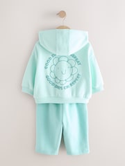 Floare albastră - Hanorac cu glugă & Croială tip balon Pantaloni sport Set (3luni-7ani) - Imaginea 7 din 9