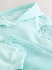 Floare albastră - Hanorac cu glugă & Croială tip balon Pantaloni sport Set (3luni-7ani) - Imaginea 8 din 9