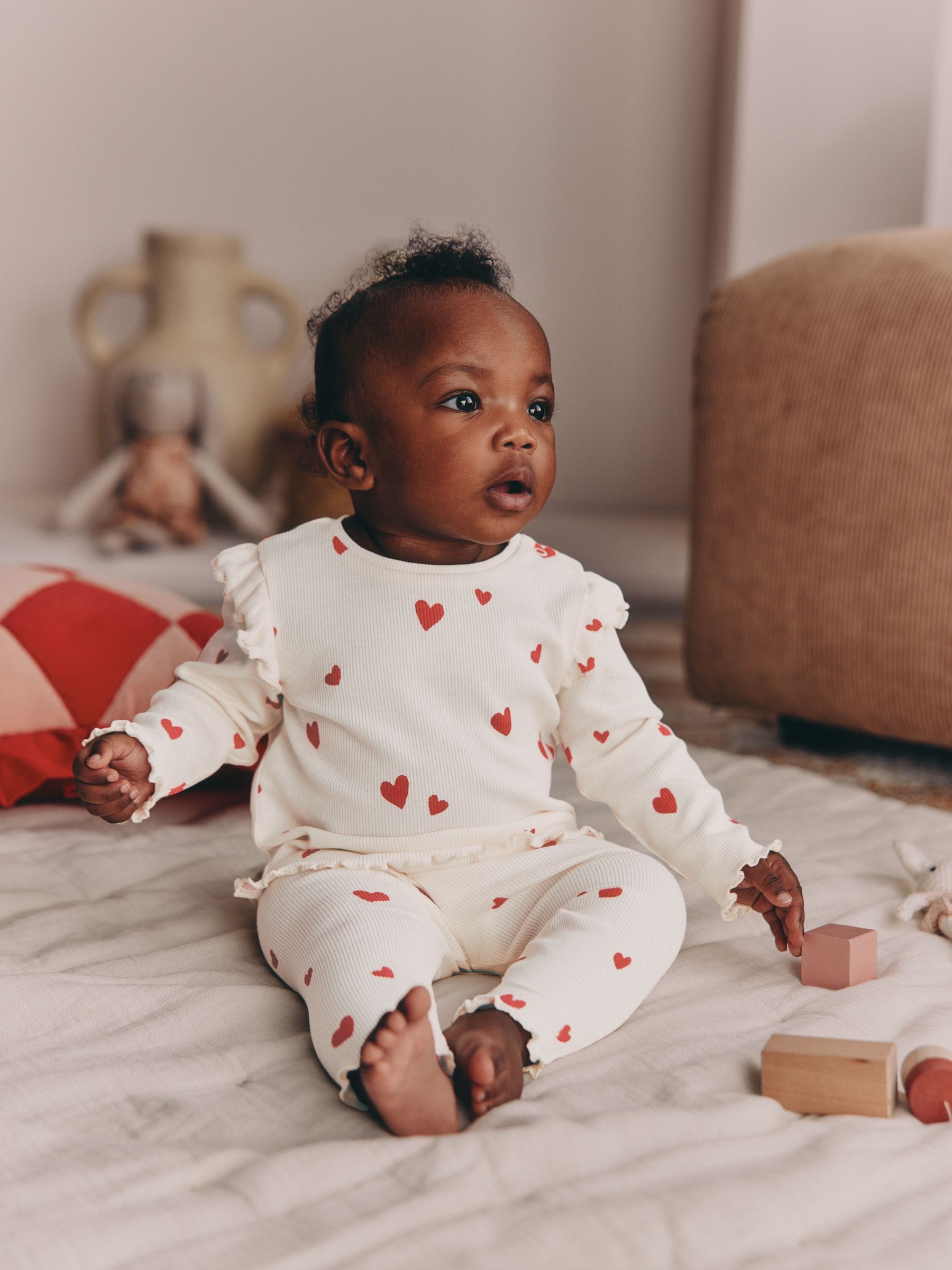 Buy Ecru Hearts Baby Top and Leggings Set 2 Piece (0mths-2yrs