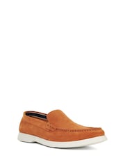 Dune London Orange Buftonn White Sole Loafers - Image 2 of 3